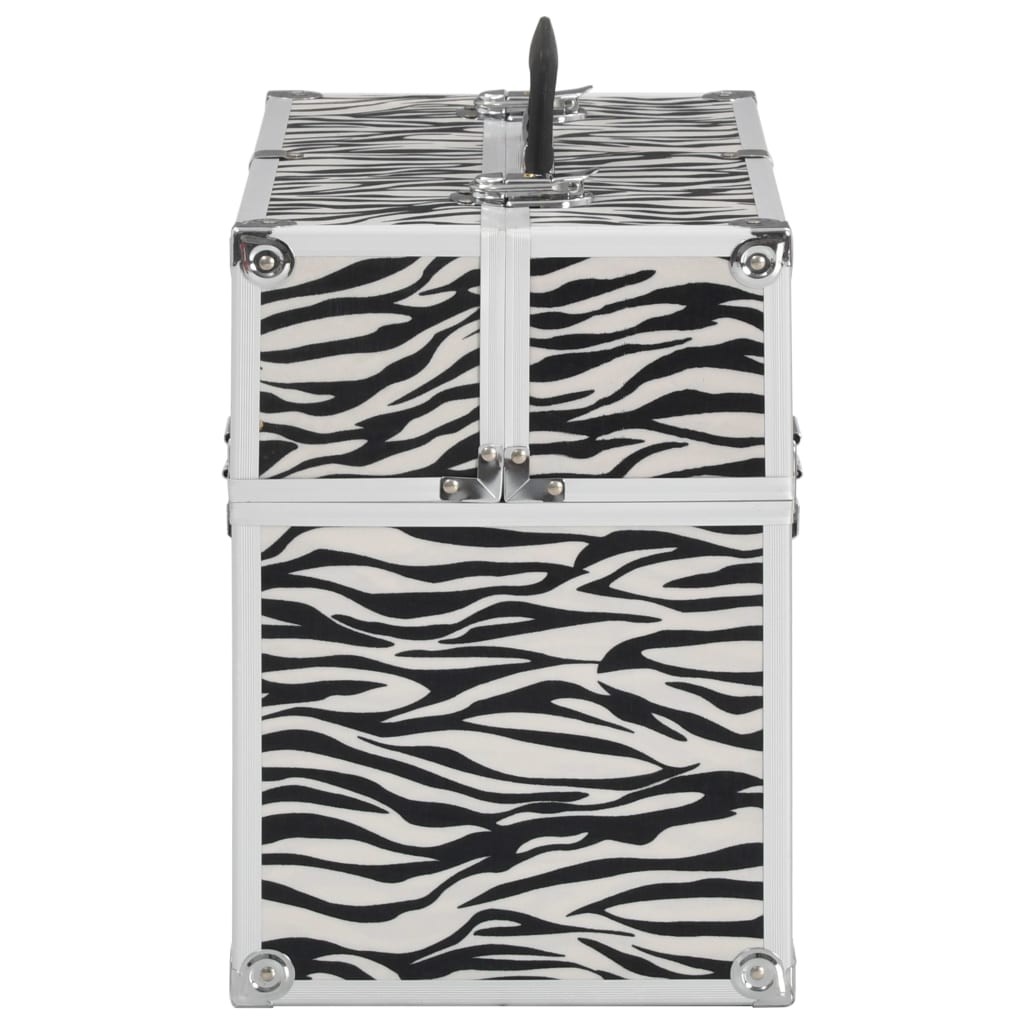 Make-up Case 37x24x35 cm Zebra Stripe Aluminium 17 Make-up Case 37x24x35 cm Zebra Stripe Aluminium